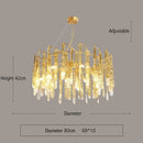 Axyaa Nordic Luxury Crystal Ceiling Lamps for Modern Interior Lighting