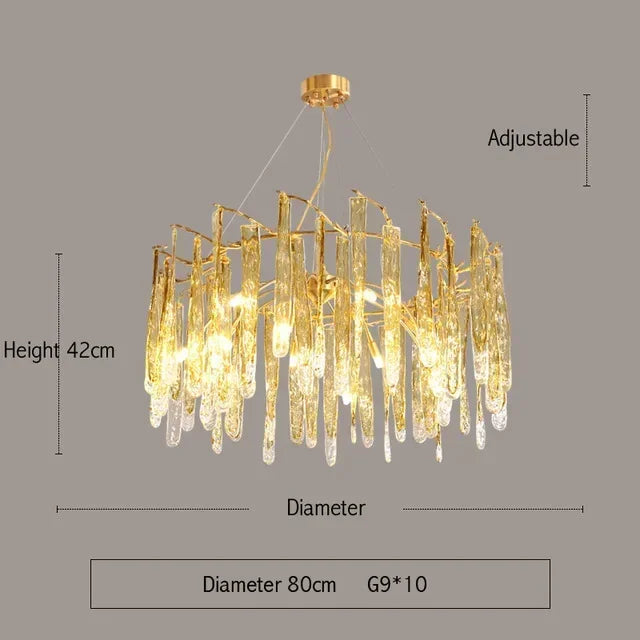Axyaa Nordic Luxury Crystal Ceiling Lamps for Modern Interior Lighting