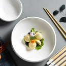 Axyaa White Ceramic Special-shaped Plates Set for Elegant Dining