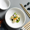 Axyaa White Ceramic Special-shaped Plates for Home and Restaurant Tableware