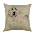 Axyaa Dog Linen Cushion Cover 45*45cm - Home Sofa Decor Pillowcase