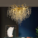 Axyaa Crystal G9 Chandelier: Modern Luxury Indoor LED Pendant Lights for Living Room