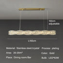Axyaa Modern Crystal Chandelier LED Kitchen Dining Room Lighting Luxury Pendant Bar Fixture