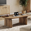 Axyaa Farmhouse Coffee Table, 47.24-Inch Center Cocktail Table with Sturdy Base