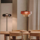 Axyaa Glass Pendant Lamp Minimalist LED Chandelier for Dining Room & Cafe
