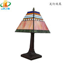 Axyaa Scandinavian Tiffany Style Stained Glass Table Lamp for Desk and Bedside