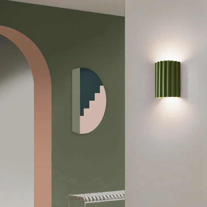 Axyaa Nordic Pumpkin Resin Wall Lamp for Modern Bedroom Decor