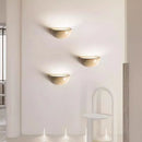 Axyaa Vintage Yellow Stone Wall Lamp, Japanese Wabi Sabi Style for Bedroom Headboard