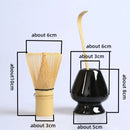 Axyaa Matcha Tea Set Bamboo Whisk Scoop Ceramics Bowl Handmade Ceremony Tool