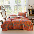 Axyaa Cotton Gauze Floral Single Quilt Blanket for Summer Comfort