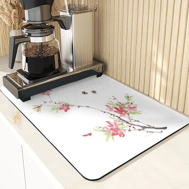 Axyaa Diatomaceous Earth Silicone Dish Mat Set - Kitchen Drying Mats