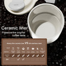 Axyaa Ceramic Liner Vacuum Insulated Coffee Cup Travel Mug Thermal Tumbler