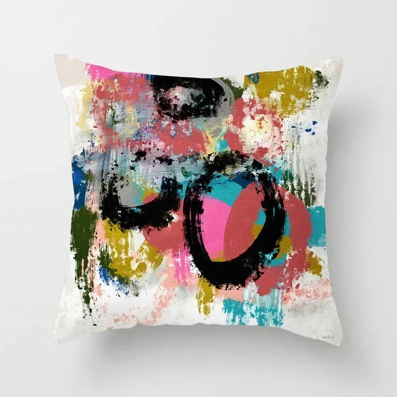 Nordic Abstract Velvet Pillow Cover by Axyaa - Simple & Chic