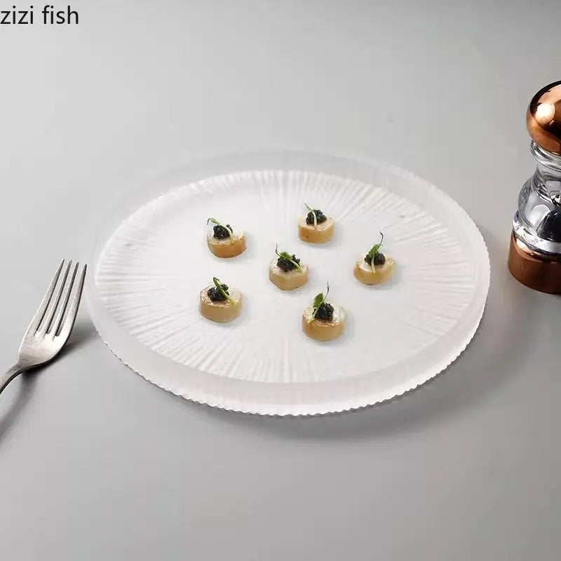 Axya Clear Glass Dinner Plate Set of 4