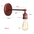 Axyaa Rust Colored Retro Wall Lamp for Bedroom, Living Room, Hotel & Dining Room