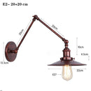 Axyaa Industrial Iron Long Arm LED Wall Sconce - E27 Socket