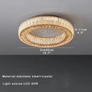 Axyaa Dimmable Crystal Ceiling Lamp for Elegant Living Room & Bedroom Decor