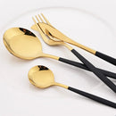 Axyaa Stainless Steel Dinner Spoons Set - Set of 8 Large Melon Spoons