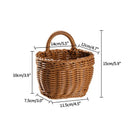 Axyaa Woven Wall Hanging Basket Organizer for Kitchen Tableware and Fruit Storage