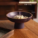Axyaa Retro Chinese Pastry Plate - Elegant Tea Plate for Dim Sum and Dried Fruit
