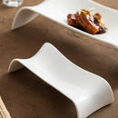 Axyaa Western Food Plate Set - Elegant White Ceramic Dinnerware for Hotel & Restaurant