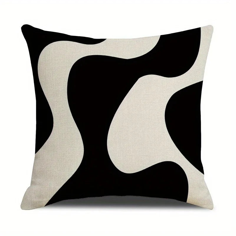 Geometric Line Pillowcase: Modern Nordic Style Home Decor by Axyaa
