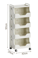 Axyaa Office Printer Storage Rack Trolley, Multi-layer Under Table Shelves Organizer Solution