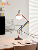 Axyaa Rocker Arm Adjustable LED Table Lamp Colorful Industrial Desk Light