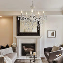 Axyaa Elegant K9 Crystal Glass Chandelier Pendant - 5 Light Modern Contemporary Fixture