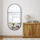 Axyaa Black Framed Bathroom Mirror - Modern Vanity Mirror for Washing Room