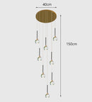 Axyaa Nordic Stair Chandelier Dining Living Room Pendant Ceiling Light