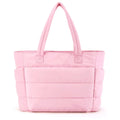 Axyaa Lightweight Puffy Duffel Bag with Compartments, Quilted Shoulder Handbag for Women