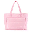 Axyaa Lightweight Puffy Duffel Bag with Compartments, Quilted Shoulder Handbag for Women