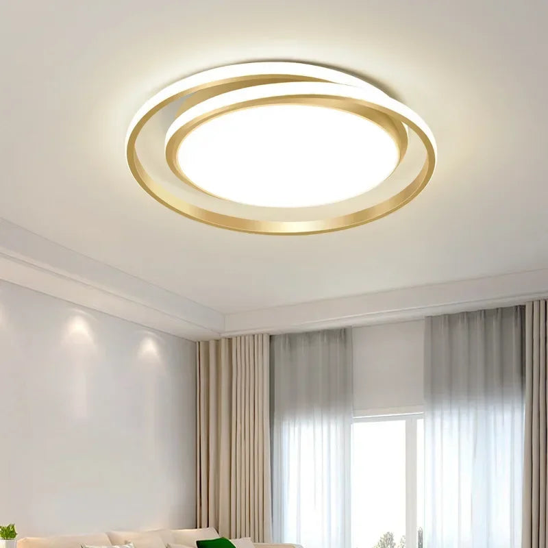 Axya Modern LED Gold Ceiling Light - Luxury Interior Chandelier for Home & Hospitality venues.