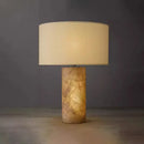 Axyaa Spanish Marble Table Lamp with Fabric Lampshade