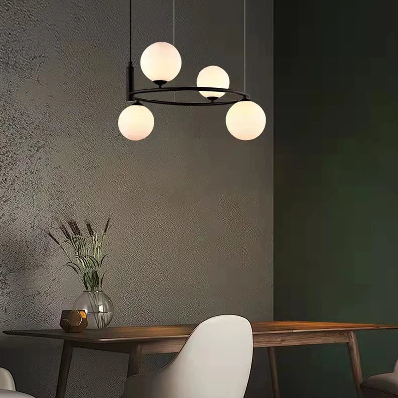 Axyaa Nordic Personality Pendant Light Molecular Dining Room Hanging Lamp