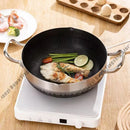 Axyaa Stainless Steel Honeycomb Cookware Set - Non-Stick Frying Pan, Wok, Soup Pot & Lid