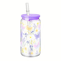 Axyaa Butterfly Lemon Double Wall Mason Jar Cup