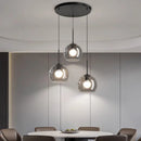 Axyaa Modern Glass Pendant Light LED Chandelier for Home Decor