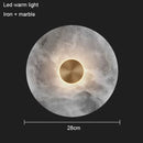 Axyaa Marble Round Wall Lamp for Bedroom Living Room Hotel LED Lighting