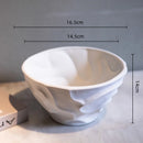 Axyaa Ceramic Spiral Patterns Vase Flowerpot Fruit Platter Home Decoration Accessories
