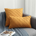 Axyaa Sueded Diamond Pattern Pillow Cover in Sunset Tones