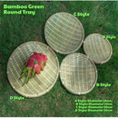 Bamboo Woven Basket Tray Set by Axyaa