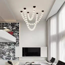 Axyaa White Ball LED Pendant Light Chandelier for Stylish Indoor Decor