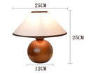 Axyaa Retro Walnut Wood Table Lamp: Korean Bedroom Decor & Bedside Atmosphere