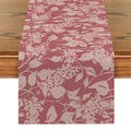 Axyaa Yellow Leaf Plant Table Runner | Chinese Style Floral Table Decor