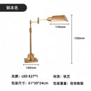 Axyaa Copper Desk Lamp: French Retro Style, Metal Construction, Ideal for Study and Bedroom