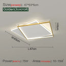 Axyaa Geometric Thin Ceiling Light: Minimalist Modern Design for Bedroom and Living Room
