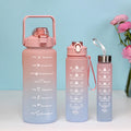 Axyaa Gradient Color Three-Piece Set Straw Sports Water Cup
