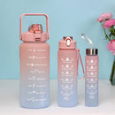 Axyaa Gradient Color Three-Piece Set Straw Sports Water Cup